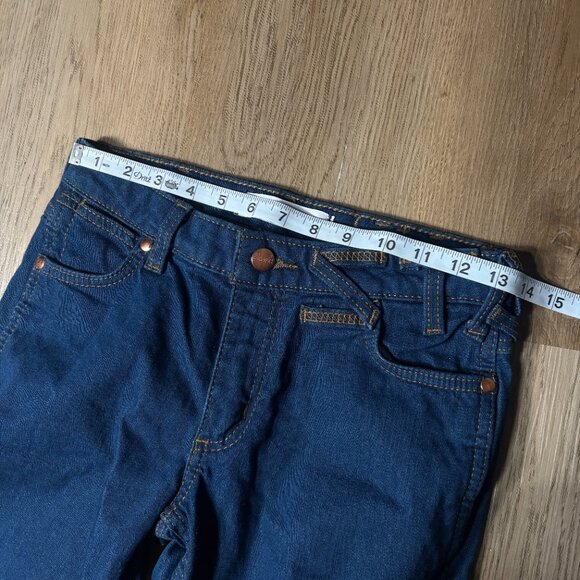 Staud x Wrangler The Bikini flare slit jeans size 25 x 34 dark denim long 0 - Picture 9 of 13